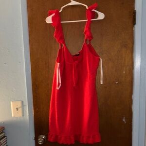 MINKPINK Vibrant Red Textured dress